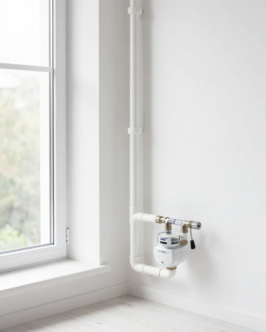 Bright, high-key editorial photograph of a modern residential uti